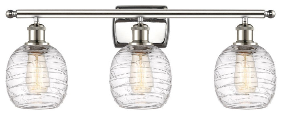 Innovations 516-3W-PN-G1013-LED 3-Light Bath Vanity Light, Polished Nickel