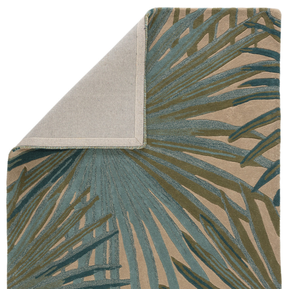 Jaipur Living Palmetto Handmade Floral Blue/ Green Area Rug 9'X12'