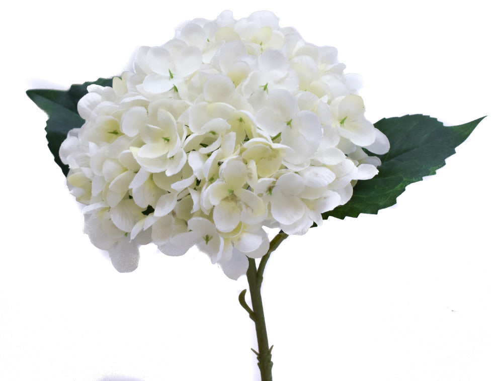 Faux Hydrangea 13", Lace White - (6 Piece Set)