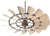 Windmill Transitional Patio Fan, Oiled Bronze