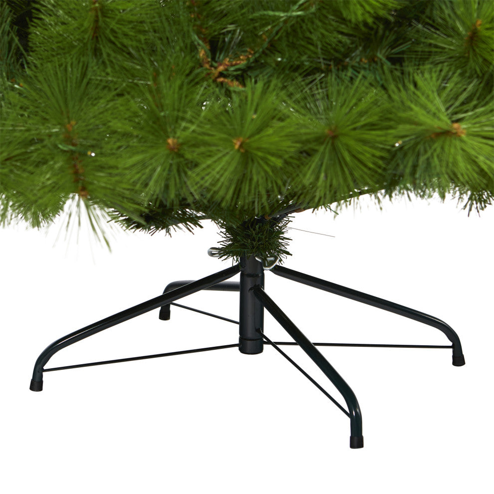 6' Green Scotch Pine Artificial Christmas Tree With 300 Clear LED Lights
