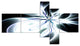 White Symmetrical Fractal Flower, Abstract Art on Canvas, 60"x32", 5 panels
