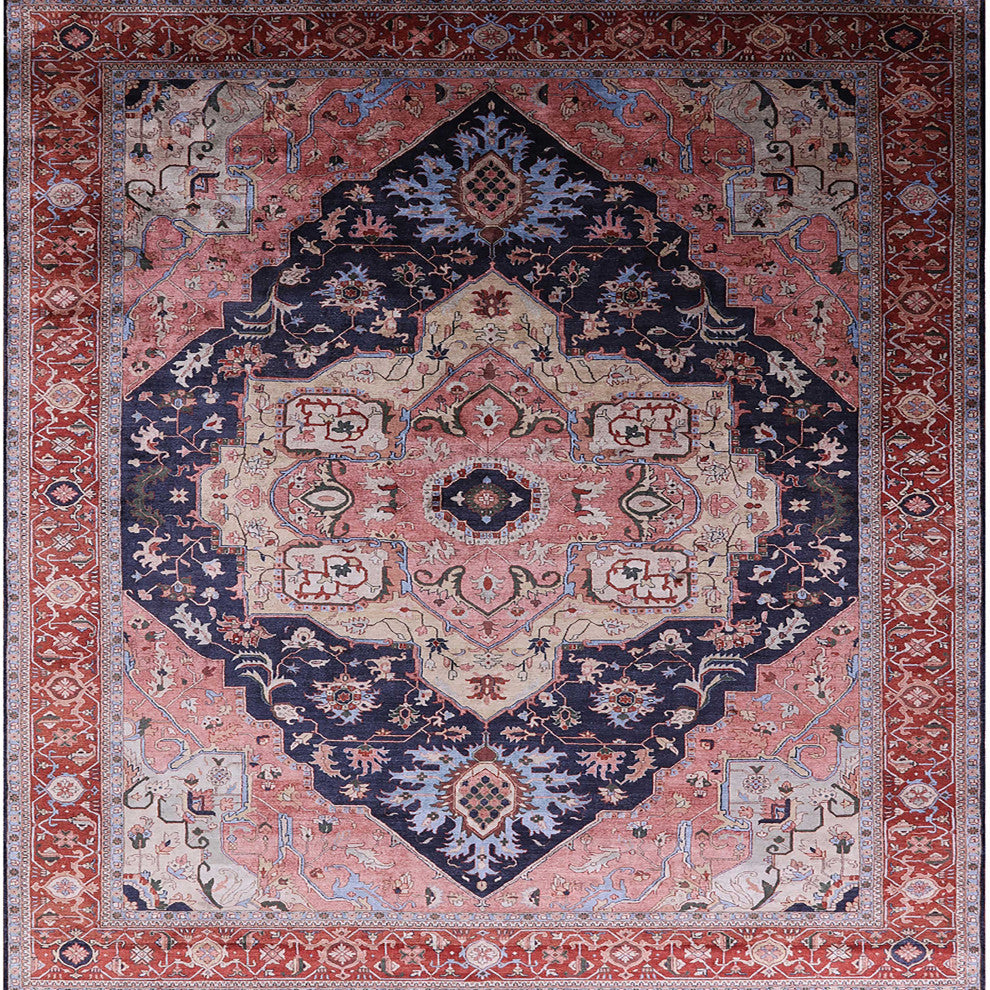 Ahgly Company Indoor Square Mid-Century Modern Area Rugs, 6' Square