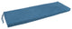 63"X19" Solid Microsuede Bench Cushion, Indigo