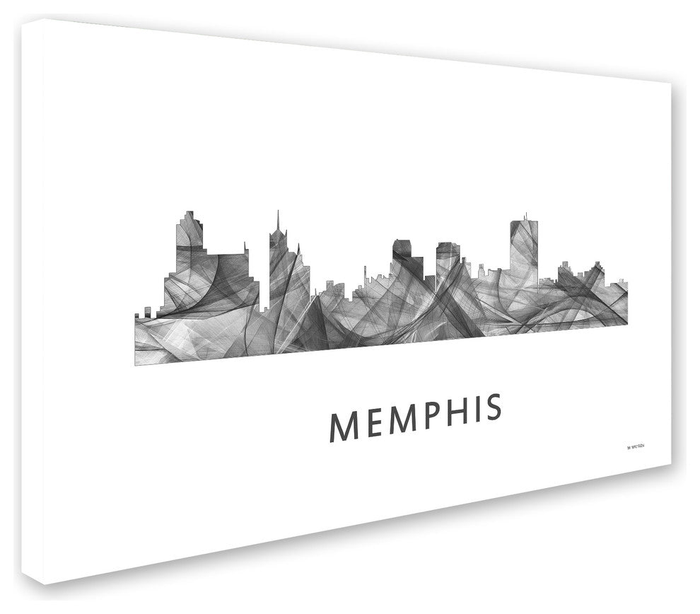 Marlene Watson 'Memphis Tennessee Skyline' Canvas Art, 24x16