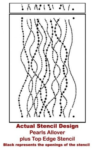 Pearls Allover Stencil Trendy Easy DIY Home Decor For Walls, Large
