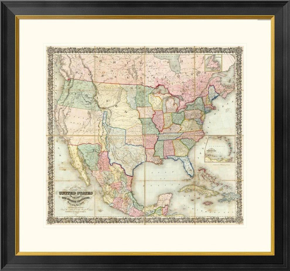 "Map of The United States of America, 1848"  by J. H. Colton, 32x30"