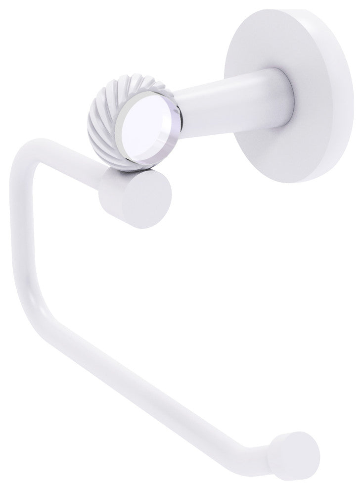 Clearview Euro Style Toilet Tissue Holder with Twisted Accent, Matte White