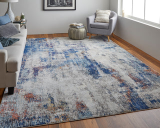 Weave & Wander Adelmo Abstract Contemporary Rug, Multi/Ivory, 10'x14'