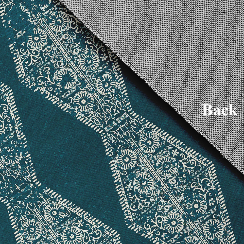 Pyramid Stripe Chenille Rug, Teal, 5'x7'