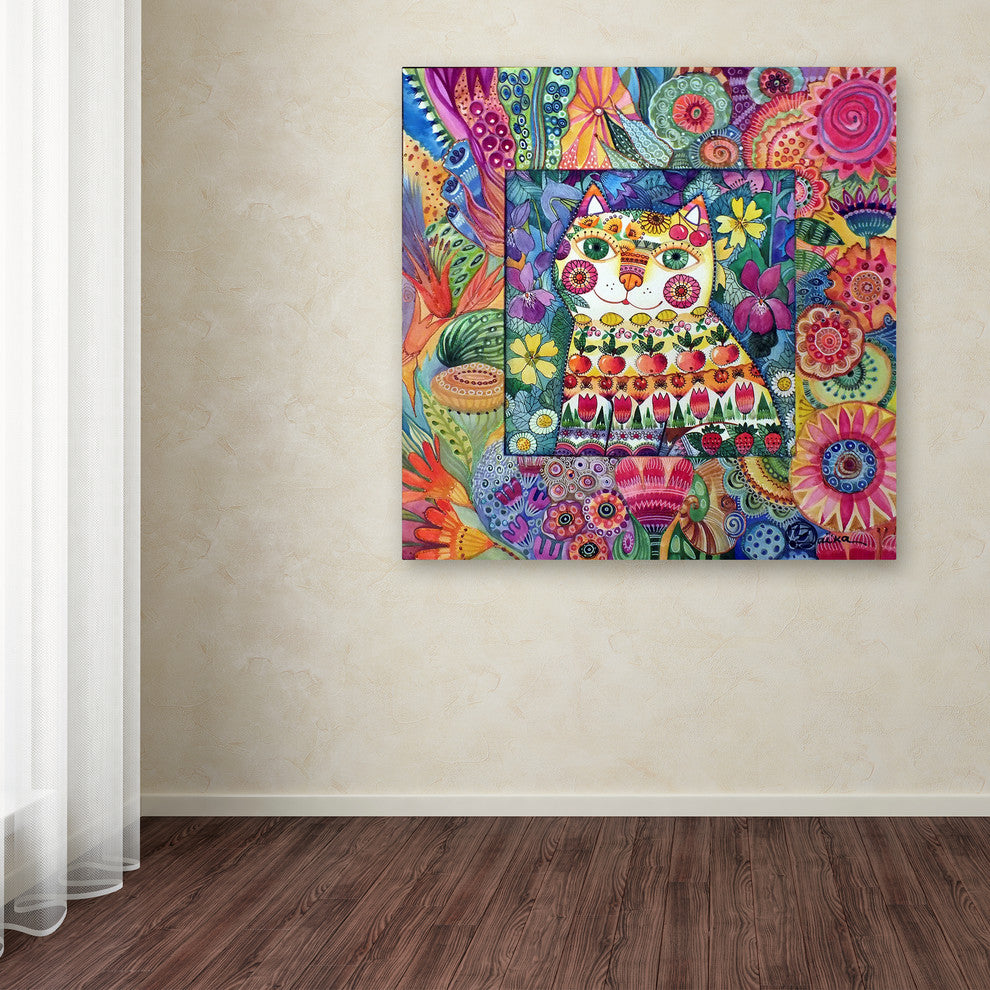 Oxana Ziaka 'Cat' Canvas Art, 24" x 24"