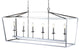 Pagoda Lantern Metal LED Pendant, Chrome, Width: 49"
