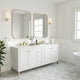 Chicago 72" Double Vanity, Glossy White, Arctic Fall Solid Surface