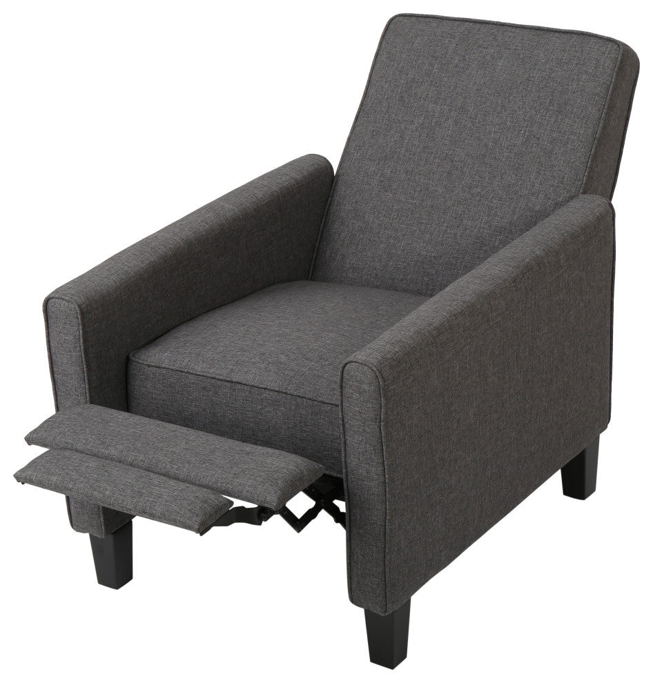 Susan Fabric Recliner, Set of 2, Smoke and Dark Brown