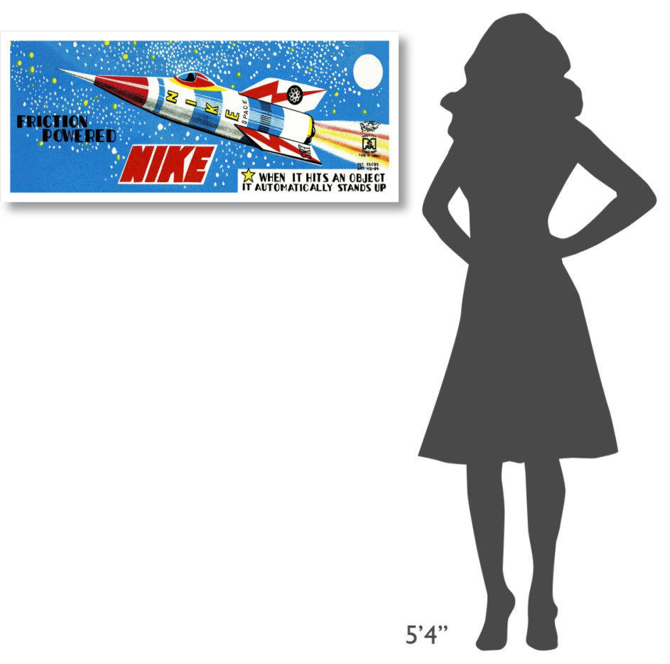"Friction Powered Nike" Digital Paper Print by Retrorocket, 42"x18"