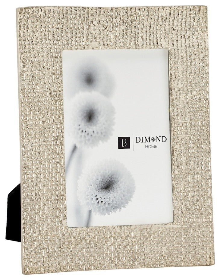Dimond Home 8988-012 Ripple Texture 4"x6" Photo Frame, Silver