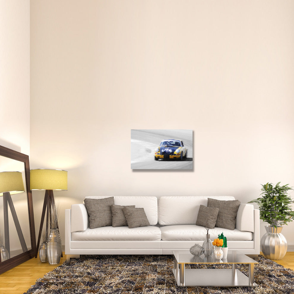 "Porsche 911 on Race Track Watercolor" Fine Art Print