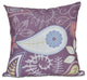 Paisley Floral , Floral Print Pillow, Purple, 16"x16"