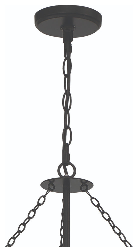 10-Light Candle Style Wagon Wheel Chandelier, Classic Black/Brass Dust