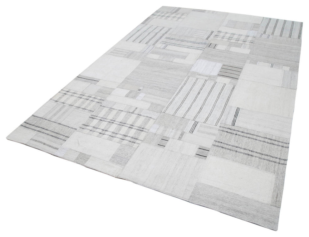 Rug N Carpet - Handmade Oriental 6' 9'' x 10' 0'' Rustic Patchwork Kilim Rug