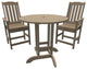 Springville 3-Piece Round Dining Set, Weathered Acorn, Woodland Brown