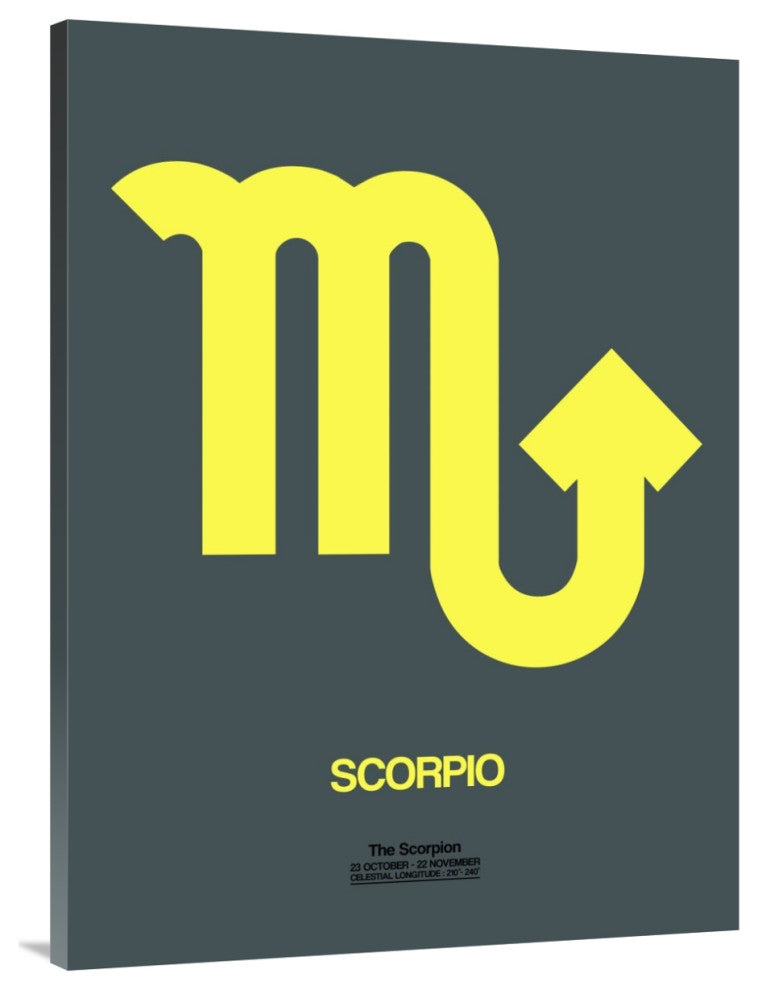 "Scorpio Zodiac Sign Yellow" Fine Art Print