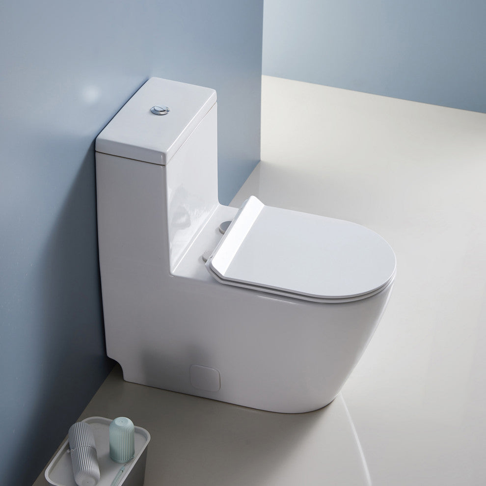 12 inches 0.88/1.28GPF Dual Flush One-Piece Toilet with Soft Close SeatWhen you"™
