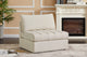 Jacob Velvet Upholstered Modular Armless Chair, Cream
