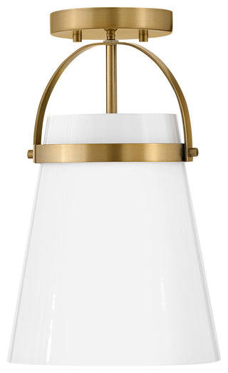 Lark 83057 Tori 1 Light 9"W Mini Pendant / Semi-Flush Ceiling - Black