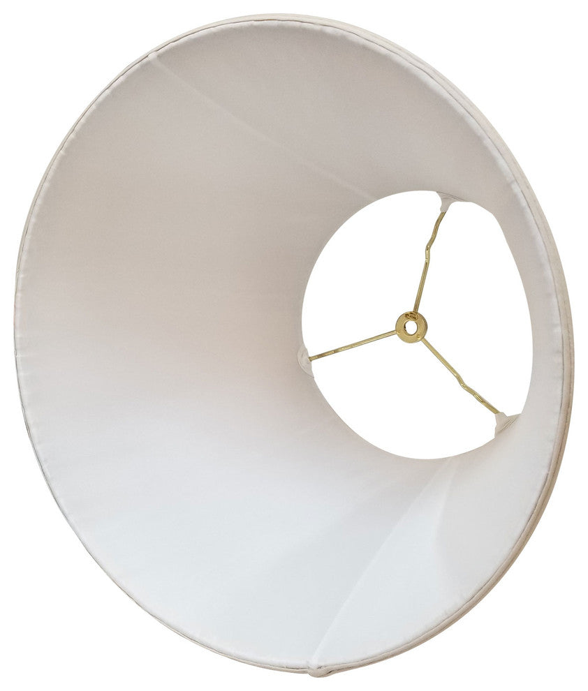 Empire Side Pleat Basic Lampshade, Eggshell, 11"x18"x13.5"