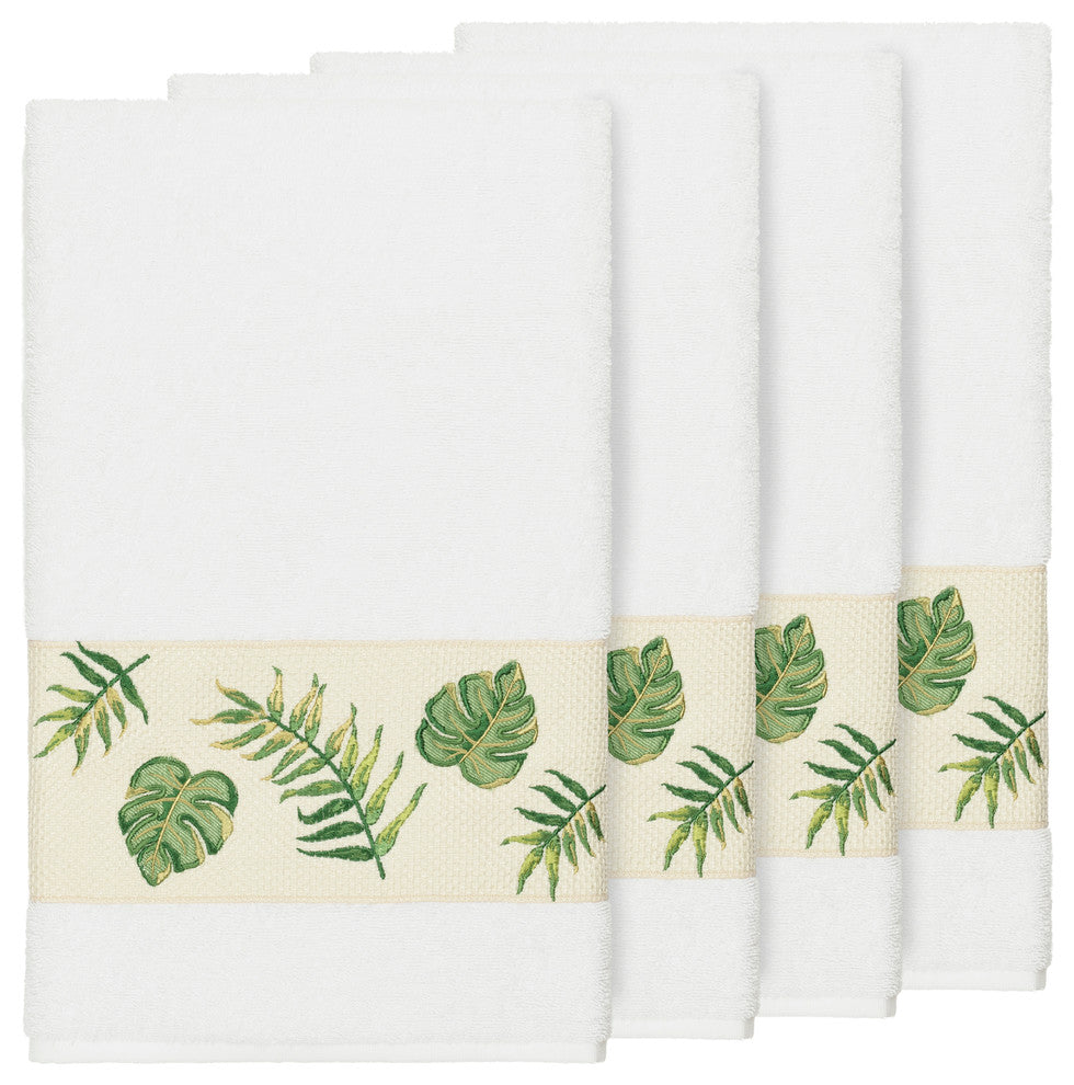 Zoe 4 Piece Embellished Bath Towel Set