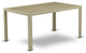 Jubi Patio Table With Glass Top, Natural Linen Wicker