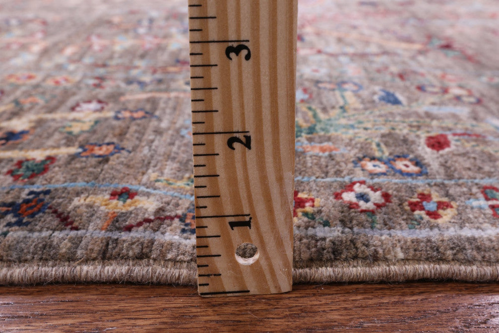 5' 0" X 6' 7" Hand Knotted Persian Tabriz Wool Rug Q10018