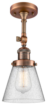 INNOVATIONS LIGHTING 201F-AC-G64-LED Small Cone 1 Light Semi-Flush Mount