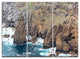 "Heave Rocks in Azores Beach" Metal Wall Art, 3 Panels, 36"x28"
