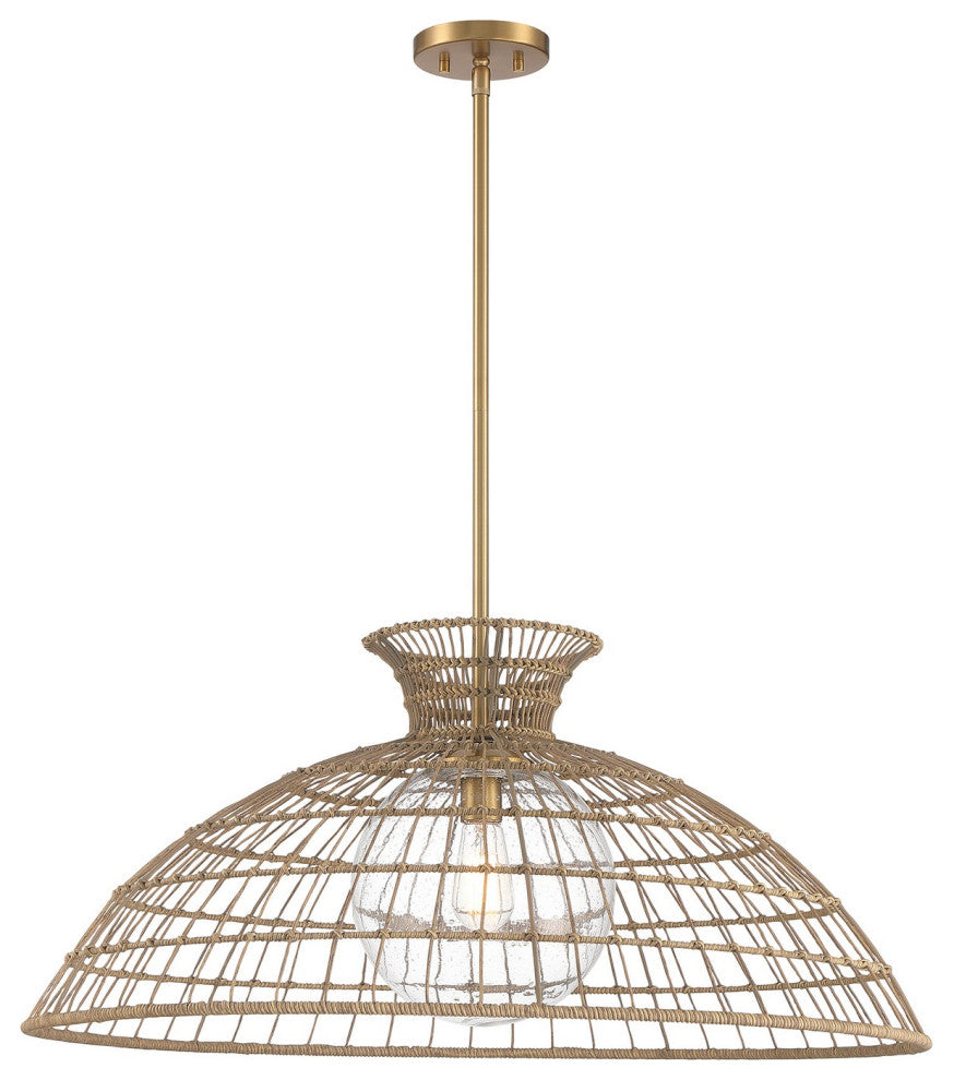 Lanai 1-Light Pendant, Warm Brass