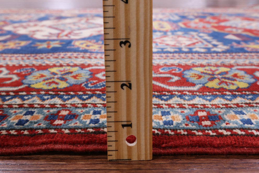 Geometric Super Kazak Handmade Rug 4' 2" X 6' 1" Q10921