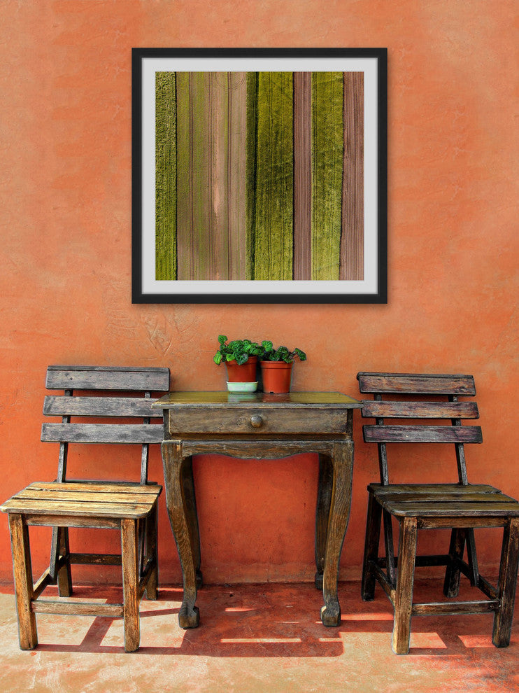 "Crop Rows" Framed Print by Karolis Janulis