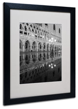 'Venetia Reflection' Matted Framed Canvas Art by Moises Levy