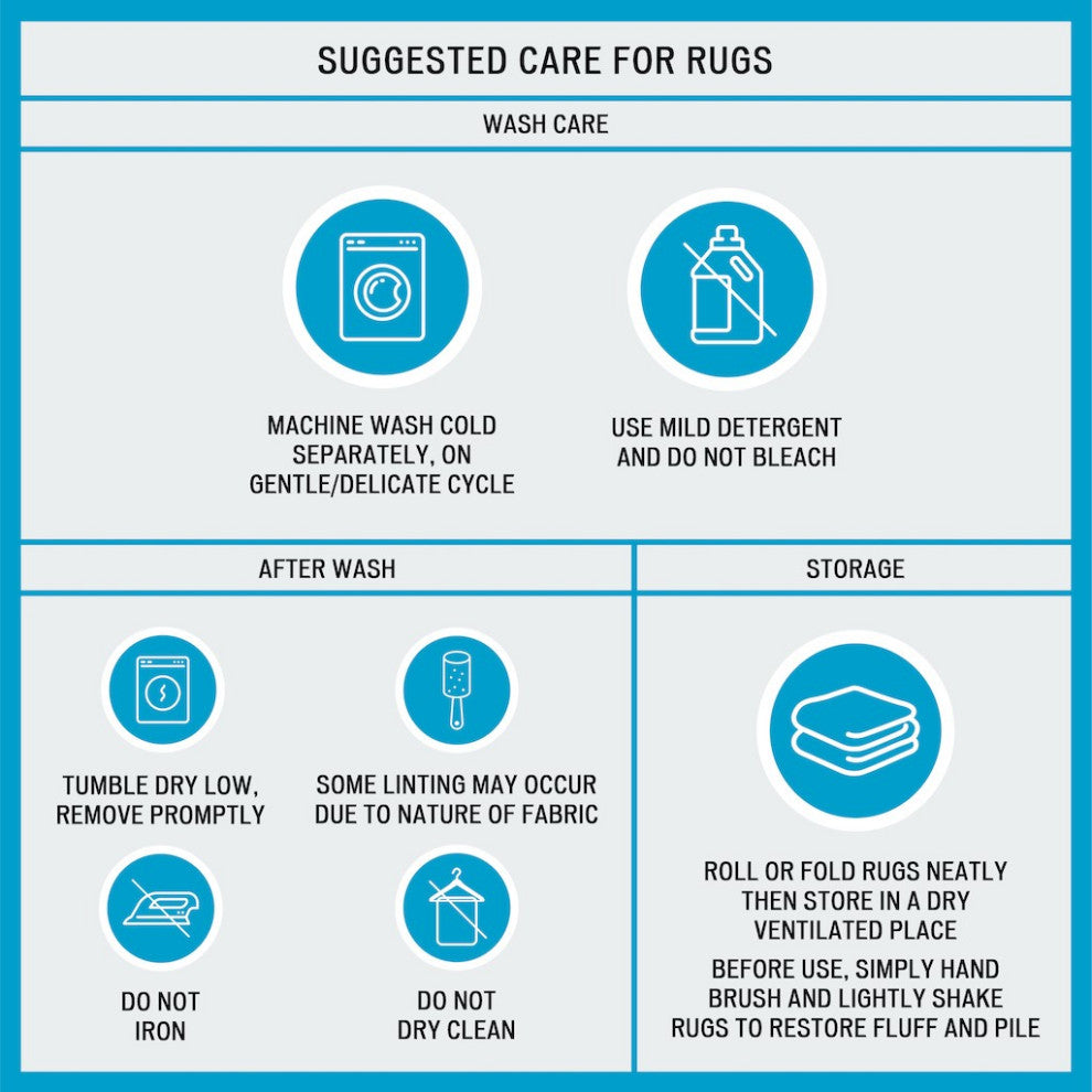 Madison Park Spa Cotton Reversible Reversible Bath Rug, Blue