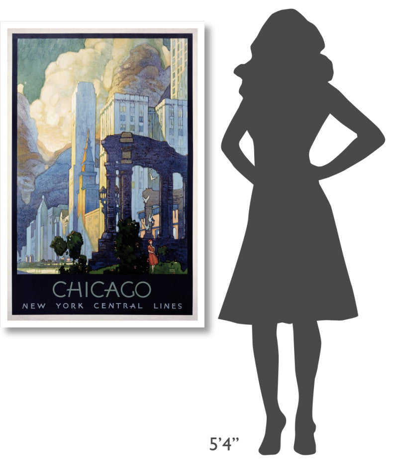 "New York Central Lines / Chicago" Digital Paper Print by Leslie Ragan, 31"x46"