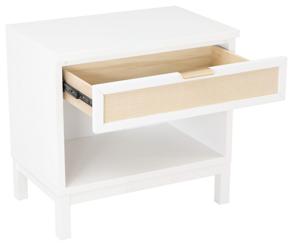 Bayport Cane 1 Drawer Nightstand