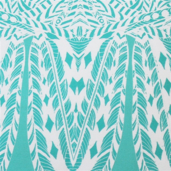 Pillow Decor - Partridge Stamp Turquoise Throw Pillow 20x20