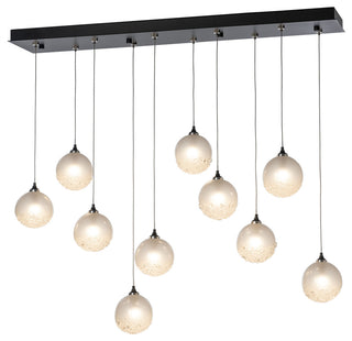 Fritz Globe 10-Light Pendant - Black - Frosted Glass - Standard