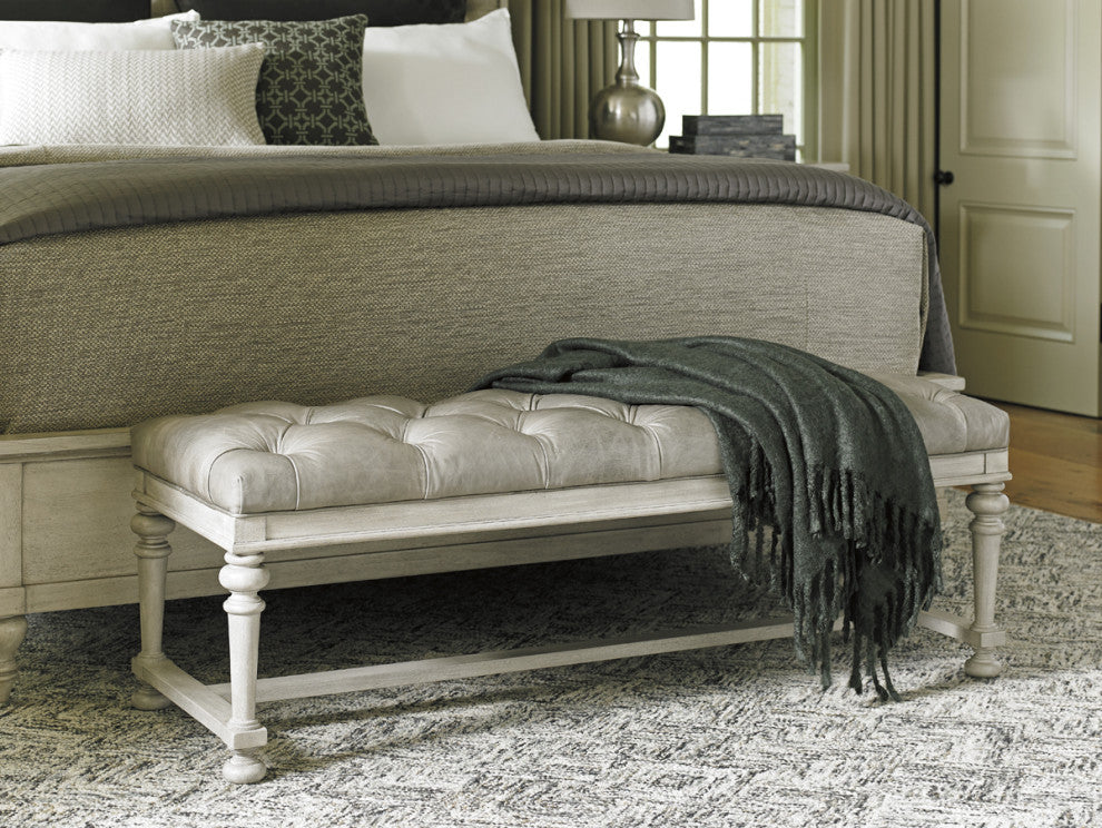 Bellport Leather Bed Bench