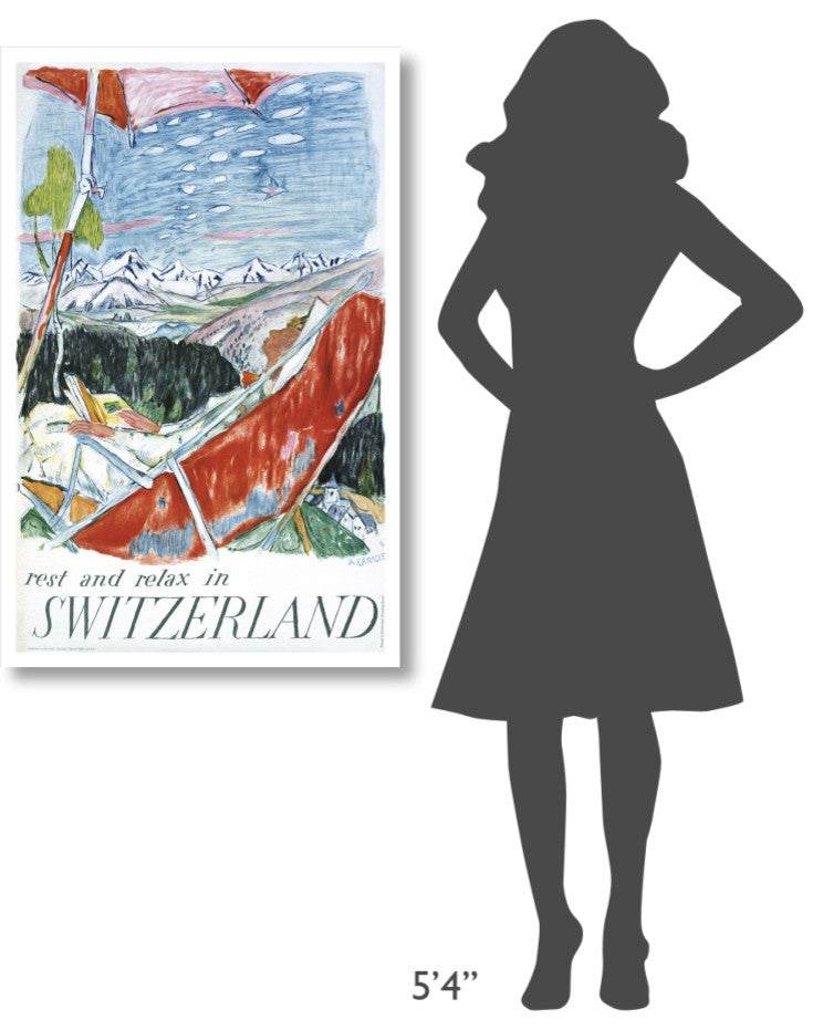 "Switzerland" Digital Paper Print by Alois Carigiet, 27"x42"