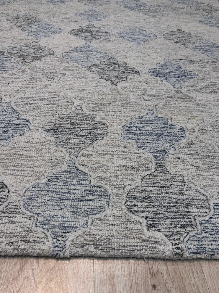 Hand-Tufted Wool Multi Transitional Geometric Modern Tufted Rug, Multy, 5'x8'