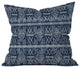 Little Arrow Design Co Vintage Moroccan On Blue Throw Pillow, 16"x16"