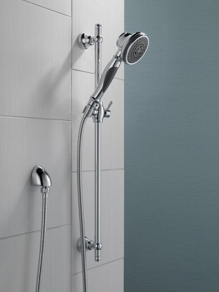 Delta Premium 3-Setting Slide Bar Hand Shower, Chrome, 57021