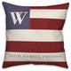 Faith Family Freedom Monogram Flag W 18x18 Spun Poly Pillow